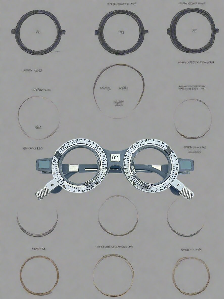 Lunettes de vue à monture de lentille d'essai d'optométrie